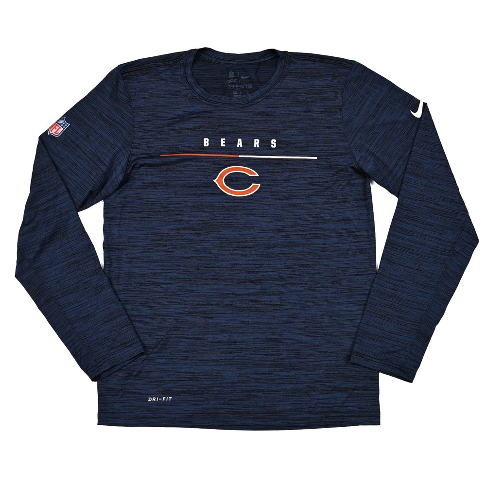 Chicago Bears Shirt Mens Medium Nike Dri Fit On Field Sideline Performance NFL